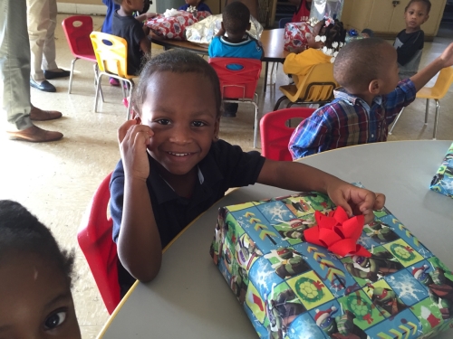 Giving presents to children
